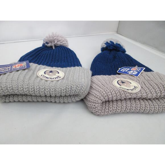 Lot (4) NWT Vintage DALLAS COWBOYS Knit Winter Pom Beanie Hat 70s/80s